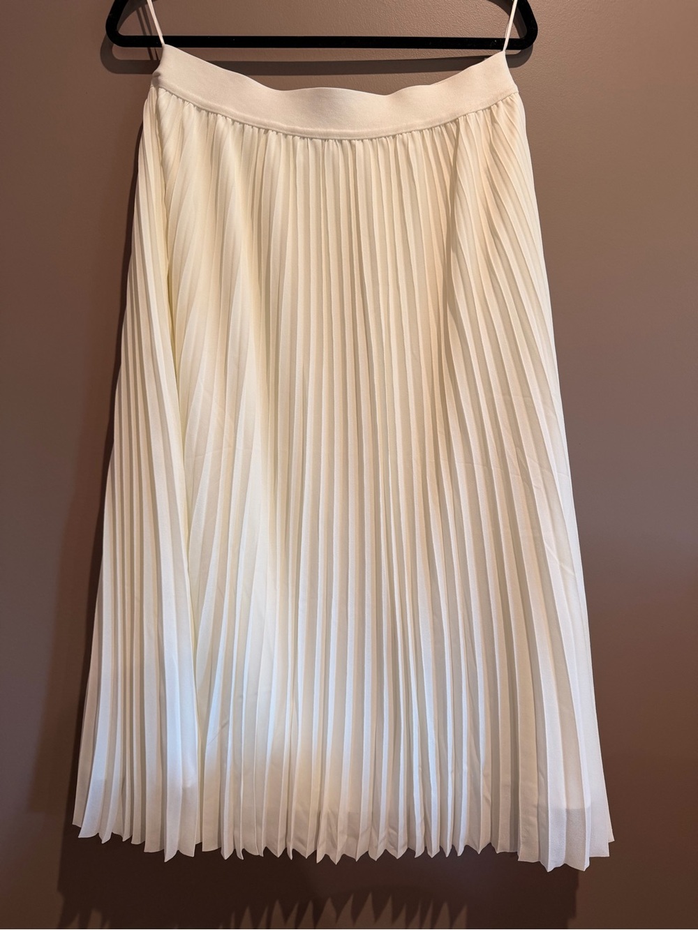 Quince Ivory Pleated Midi Skirt